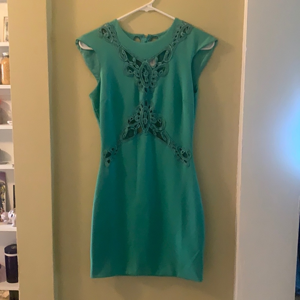Mint green Dress the Population mini dress